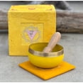 thumbnail image 1 of DharmaObjects Tibetan Solar Plexus Chakra Premium Palm Size Singing Bowl Gift Box Set, 1 of 4