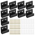thumbnail image 1 of 10 Pack Wall Mounted Mirror Clips Stainless Steel U Brackets with Screws Mirror Hanging Kit Heavy Du, 1 of 5