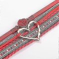 thumbnail image 4 of 1 Pcs Heart Leather Wrap Bracelets Stackable Boho Cuff Bangles Trendy Resin Stone Rhinestone Bracelets With Magnetic Clasp For Women Christmas Gift, 4 of 5