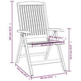 thumbnail image 4 of vidaXL Chaises de Jardin Inclinables avec Coussins 2 Pcs Bois Massif Teck, 4 of 5