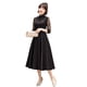 thumbnail image 3 of Vestido negro corto elegante para mujer, de largo medio, ajustado, adelgazante, para fiesta de cumpleaños y noche, 3 of 6
