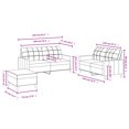 thumbnail image 4 of vidaXL 3 Piece Sofa Set with Cushions Dark Grey Fabric, 4 of 5