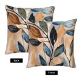 thumbnail image 4 of Multi-Size Linen Sofa Pillow Cover Invisible Zipper Open And Close Strong Use For Sofa Chair Garden Sofa Car Abstract Leaves (8) 18"X18", 4 of 8