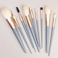 thumbnail image 1 of Nvzi Juego de 10 brochas de maquillaje, color gris, para base, polvos, correctores, sombras de ojos y rubor, 1 of 4