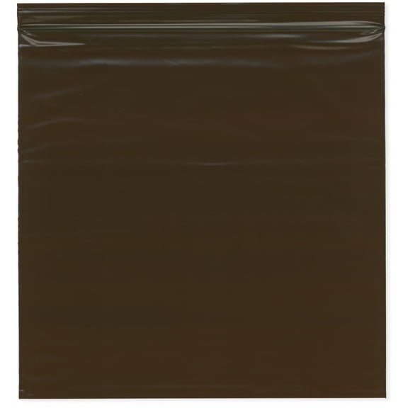Plymor 12" x 12" (Pack of 100), 3 Mil Amber UV Zipper Reclosable Plastic Bags