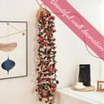 thumbnail image 5 of Artificial Flower Garland,Silk Rose Vine Flowers with Green Leaves,Hanging Fake Roses Garlands,Rose Ivy Flower Vines Floral Garland for Anniversary Wedding Birthday Party Decor,8ft/Pc,Topboutique, 5 of 7