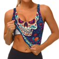 thumbnail image 3 of Balery Dead Day Party Sujetadores deportivos con espalda cruzada para mujer, acolchados, sin costuras, de alto impacto, ideales para yoga, gimnasio, entrenamiento y fitness.-Medium, 3 of 8