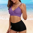 thumbnail image 5 of CONZONE Womens Period Tankini Sets 2 Peice Swimsuits for Women Menstrual Leakproof Swim Bottoms Solid Color Lightweight Summer Beach Bathing Suits, 5 of 7