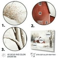 thumbnail image 3 of Designart Red Barn Scenery In Winter IV Canvas Wall Art, 3 of 5