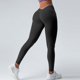 thumbnail image 1 of Pantalones de yoga con cintura en V sin costuras para mujer, pantalones de cintura alta para levantar la cadera, pantalones ajustados de secado rápido para correr y hacer ejercicio, 1 of 4