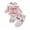 Pink, variant on BemeyourBBs Newborn Baby Girl It's Alright To Be Little Bitty Outfits Western Cowgirl Clothes Letter Long Sleeve Romper Pants Headband Set
