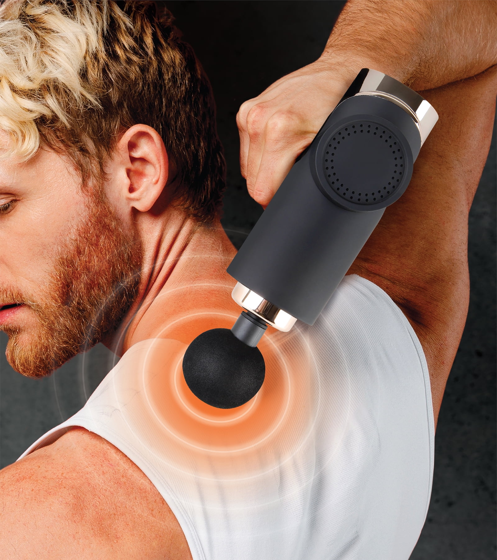 HY-IMPACT Power Pulse Deep Tissue Percussion Muscle Massager - Touch Control, 3 Modes, 99 Speeds & 10 Attachments