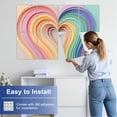 thumbnail image 5 of Classroom 8 Pack Art Acoustic Panels Sound Absorbing Layered Rainbow Heart Paper Cut Style Pastel Colors Decorative Soundproof Wall Panels Self Adhesive for Nursery Kids Game Room 48"x32", 5 of 7