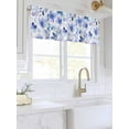 thumbnail image 3 of Valances for Windows Blue Purple Rod Pocket Cafe Window Treatments Valance Curtains for Kitchen Bathroom Laundry Basement Windows 54"x18", 3 of 9