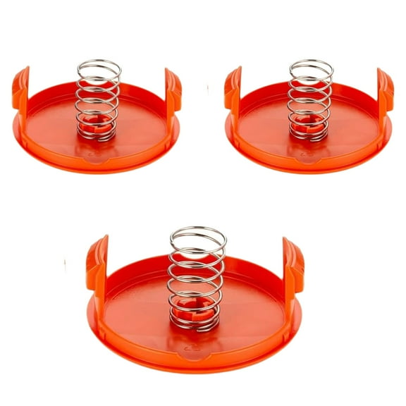 3-Pack,Weed Trimmer Head Cap & Spring Replacement for Black String Trimmer Parts, Replace RC-100-P 385022-03