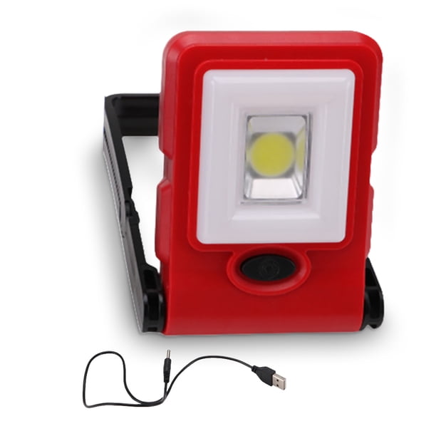 COB LED Luz de trabajo Plegable con gancho USB Linterna recargable Luces de inspección potente Herramienta de iluminación para la pesca roja Kearding OD011044-01B
