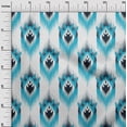 thumbnail image 3 of oneOone Cotton Flex Turquoise Blue Fabric Asian Ikat Fabric For Sewing Printed Craft Fabric By The Yard 40 Inch Wide-7139, 3 of 4