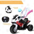 thumbnail image 2 of Moto montable para niños Costway Con ruedines y Música Rojo 66 x 37 x 44,5 cm, 2 of 8