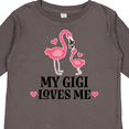 thumbnail image 4 of Inktastic My Gigi Loves Me Flamingo Girls Long Sleeve Toddler T-Shirt, 4 of 5