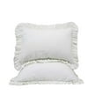 thumbnail image 1 of The Great American Store Premium Collections 2PC Ruffle Pillowshams (Throw 18 x 18, White) 1800 Series Microfiber Wrinkle & Stain Resistant, 1 of 5