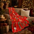thumbnail image 3 of Christmas Evergreen Wreaths Boxes Holiday, Festive Holiday Scene, Warm Flannel Blanket for Living Room and Reading Nook, Art Lovers Christmas Gift, Festive Home Decor, 3 of 9