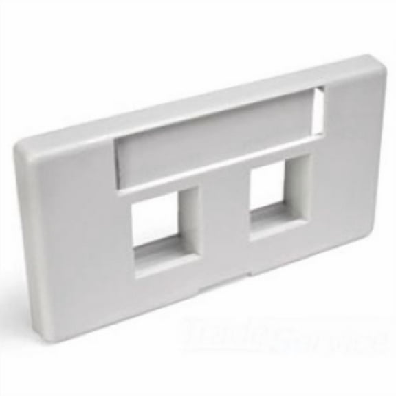 Leviton 49910-SW2 2-Port QuickPort Modular Furniture Faceplate - White