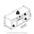 thumbnail image 3 of Modern Fireplace TV Stand with Storage - 55 Inch TV Entertainment Center, French Oak Grey, 3 of 7