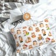 thumbnail image 5 of Goofa Kawaii Shiba Dog Print Plush Throw Pillow Case, Soft Velvet with Hidden Zipper, Decorative Cushion Cover for Sofa, Bed, Car, and Home Décor-16"x24", 5 of 6