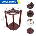 thumbnail image 3 of GSE Games & Sports Expert Corner Style Floor Stand Billiard Pool Cue Rack with Score Counters. Holds 10 Cue Sticks, 2 Ball Racks,16 Pool Balls - Mahogany, 3 of 8