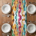 thumbnail image 6 of Colorful Congratulations Table Runner - 60 Inch Long, Kitchen Dining Table Runner Dresser Scarves, Funny Words Graduation Season Farmhouse Decor for Coffee Tables Wedding Party Banquet, 6 of 8