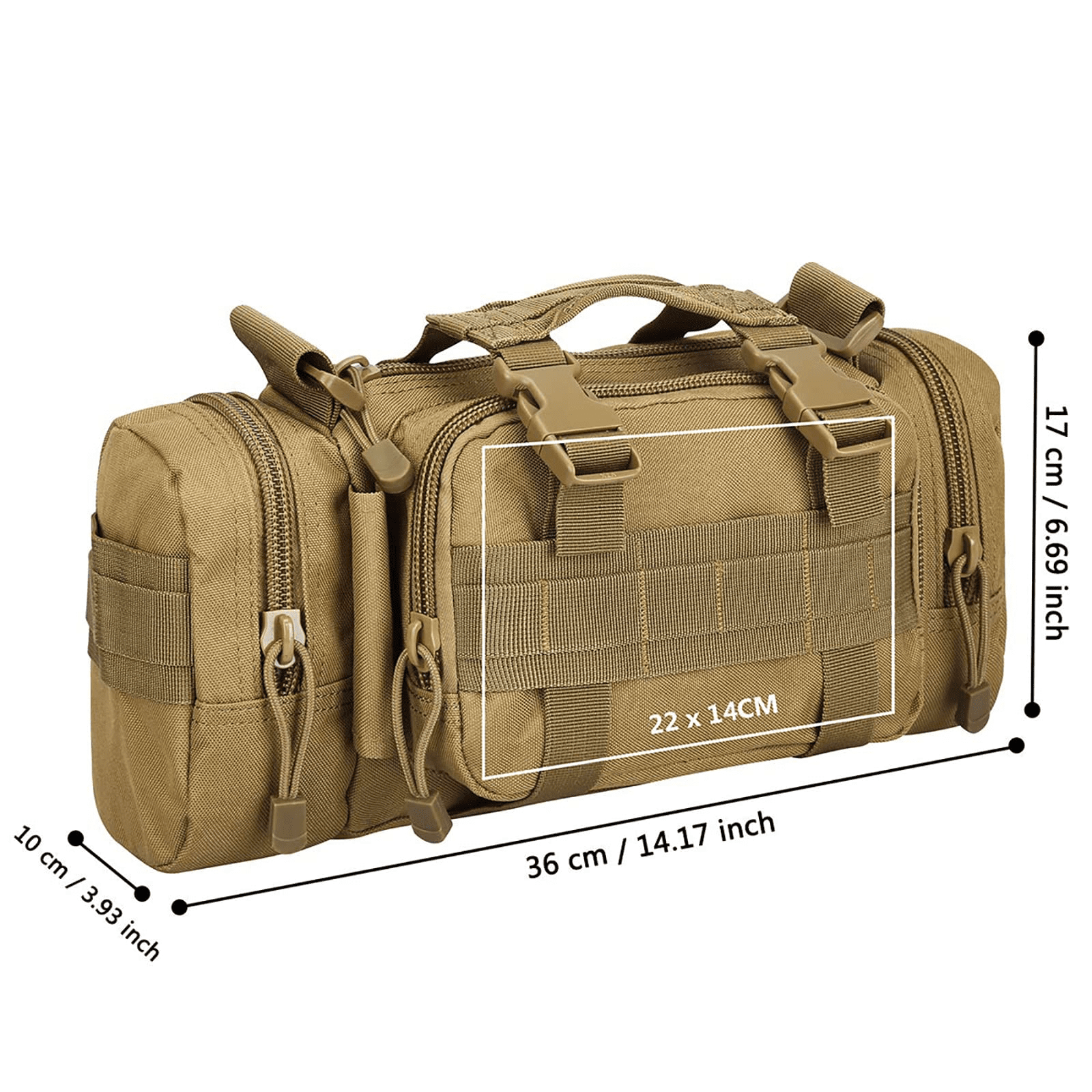 G4Free Waist Pack Sling Bag, Small Crossbody Fanny Pack with Handlebar Strap for Outdoor Hiking and Travel