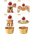 thumbnail image 4 of 50pcs Paper Cupcake Mold, Minimalist Gold Cupcake Liner For Kitchen Baking, 4 of 5