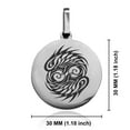 thumbnail image 2 of Stainless Steel Tribal Pisces Zodiac (Two Fishes) Round Medallion Keychain Circle Ring, 2 of 2