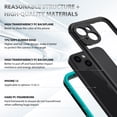 thumbnail image 4 of Feishell for iPhone 13 Waterproof Case Built-in Screen Protector Clear Water Proof Shockproof Dustproof Snowproof Full Body Rugged Transparent Underwater Phone Case,Blue, 4 of 10