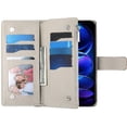 thumbnail image 4 of Funda cartera GANGXUN para Xiaomi Redmi Note 12s 4G , cuero PU con tarjetero, cremallera, correa de mano, soporte y protección 1199°, 4 of 6
