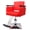 Red, variant on OmySalon Hydraulic Styling Chair for Hair Salon, Modern Hairdressing Barber Chair Square Base, 360 Degrees Swivel, Beauty Spa Equipment