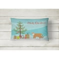 thumbnail image 2 of Carolines Treasures CK4617PW1216 European Shorthair 1 Cat Merry Christmas Canvas Fabric Decorative Pillow, 12H x16W,, 2 of 4