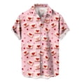 thumbnail image 3 of Camisa casual de moda para hombre con estampado 3D de corazón amoroso nueva de 2024 con solapa de estilo hawaiano, manga corta, ropa transpirable, 3 of 5