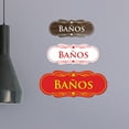 thumbnail image 4 of Signs ByLITA Designer Spanish Baños Sign (White/Red) - Medium, 4 of 5