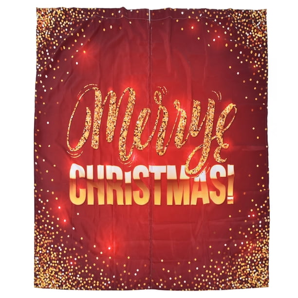 Cortina personalizada de Feliz Navidad, bloquea el sol, cortina de Feliz Navidad, mano de obra exquisita para porche, balcón para exterioresCostumes Fyydes Descripción de la referencia