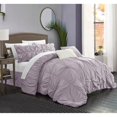 thumbnail image 4 of Chic Home 6 Piece Hilton Floral Pinch Pleat Ruffled Designer Embellished Comforter Set, 4 of 10