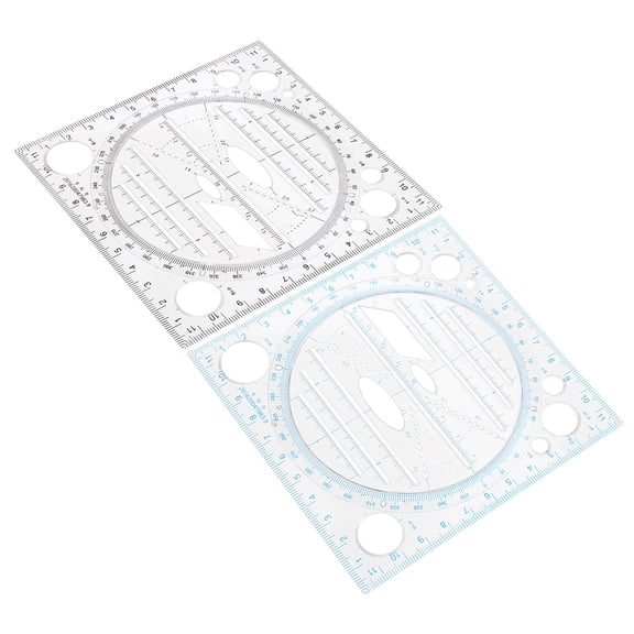 UPGRATOR Architecture Ruler Tracer Templates Abs 2Pcs
