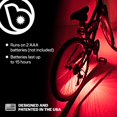 thumbnail image 3 of Brightz GoBrightz LED Bike Frame Light, 4 Light Modes, Underglow Effect, Red, 3 of 6