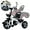 White, variant on Toddler Tricycles Children Bike Trike Adjustable Seat Height