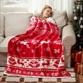 thumbnail image 6 of hengsof Christmas Soft Flannel Blanket Warm Fleecy Holiday Decorative Blanket Winter Comfortable Sofa Blanket, 6 of 6