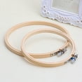 thumbnail image 3 of Opolski Cross Stitch Machine Adjustable Embroidery Hoop Ring Bamboo Sewing Tool 13-27cm, 3 of 7