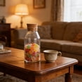 thumbnail image 3 of Lunxisen 4 Pcs Glass Tea Jar with Cork Lid Airtight Storage Container for Kitchen Pantry Organization, 3 of 7