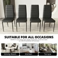 thumbnail image 5 of CICIMLU Set of 4 PU Leather Dining Side Chairs with Padded Seat Foot Cap Protection Stable Frame Heavy Duty High Back Design Dining Chairs for Kitchen Dining Room Home Furniture,Black, 5 of 7