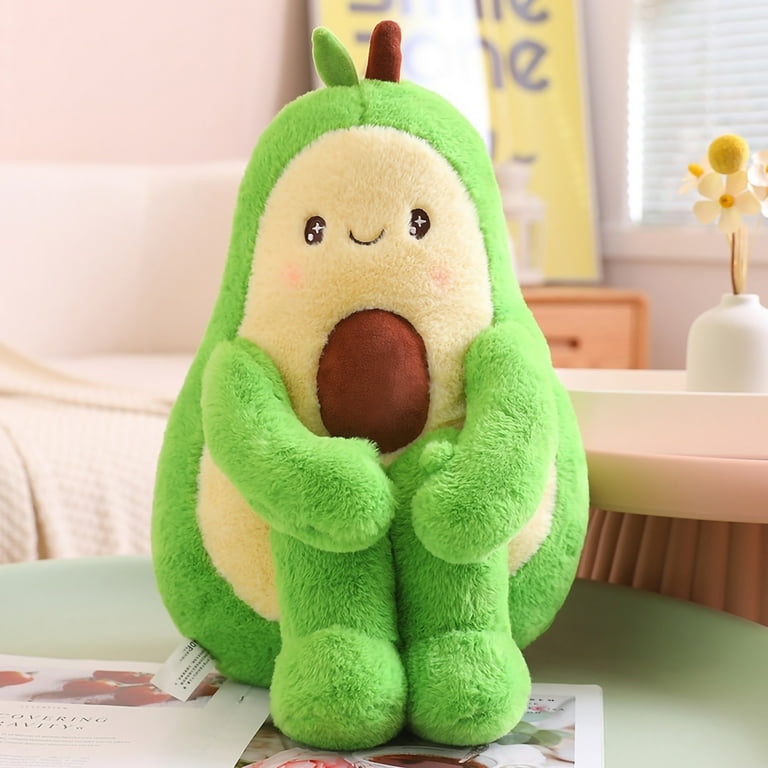Warkul Cute Avocado Plush Toy Fluffy Fruit Doll Plushie for