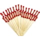 thumbnail image 1 of Palillos de cóctel Palillos de dientes hechos a mano 4.7” 100 cuentas rojas con cuerda Sincero Hogar, 1 of 2